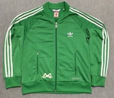 Vintage Adidas Mexico Track Jacket Womens L RARE 2008 RIBBON BOW Green Olympics picture