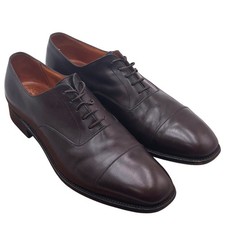 JM Weston 300 Dark Brown Leather Cap Toe Oxford Dress Shoes Mens 10 D France picture