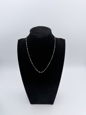 New 14K Yellow Gold Mirror Link Chain Necklace 1.8mm 16in picture