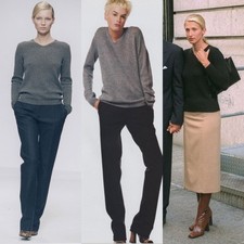Vintage Prada Fall 1996 Grey Cashmere Sweater ASO Carolyn Bessette Kennedy picture