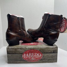 LAREDO Breakout Men's 9.5 D Tan Leather Side Zipper Western Cowboy Boots 62074 picture