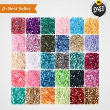 30 Colors Loose Craft Sequins Bulk 300g 4mm Sewing DIY Embellishments Emroidery picture