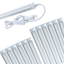 4FT 12 Pack LED Shop Light T8 Linkable Ceiling Tube Fixture 24W Daylight Clear picture