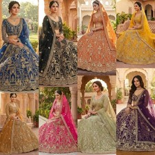 Bollywood Indian Lehenga Choli Ethnic Wedding Pakistani Bridal Party Lengha New picture