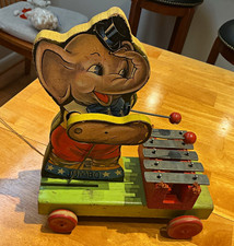 Vintage 1937 Fisher-Price #780 Jumbo Circus Xylophone Pull Toy - Rare Pre-War picture