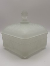 Vintage Indiana Glass Tiara Bee Hive Honey Box Candy Dish Satin Clear 🐝🐝🐝 picture