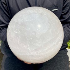 14.52LB Large Natural White Crystal Quartz Crystal Sphere Ball Healing picture