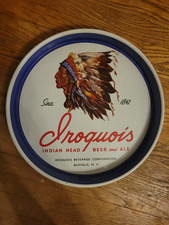 Vintage Iroquois Indian Head Beer Ale Tray Buffalo NY picture
