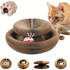 Accordion Magic Organ Cat Scratching Board Toy Kitty Kurlz Ball Scratch Pad picture