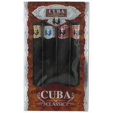 Cuba Classic By Cuba, 4 Piece Gift Set Men With Orange, Red, Blue & Gold picture