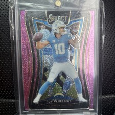 Panini 2024 LOP Select Suite Level Justin Herbert Pink Glitter Prizm #395 /15 picture
