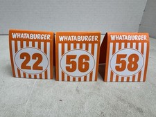 Whataburger Table Tents lot of 3 22 56 58 picture