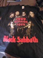 Vintage 1999 Black Sabbath Reunion Tour T Shirt Sz XL Band Rock Promo Angels picture