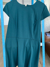 Apt. 9 Women's Green Solid Short Sleeve Crew Neck Jumpsuit One-Piece L picture