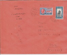 ERITREAN COLONY ADUA 1936 EXPRESS MIXED POSTAGE ERITREAN KINGDOM picture