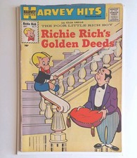 Scarce Big RICHIE RICH Key HARVEY HITS #3 (1957) 1st Ever All-Richie See Pix picture