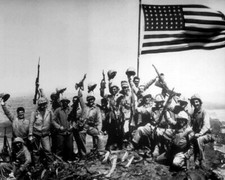 Marines Raising the Flag over Iwo Jima 8x10 World War II Photo WW2 Picture 818 picture