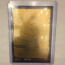 Sasuke Uchiha 0250/1500 2nd Ed 22k gold Limited Legendary - Naruto Mythos TCG picture