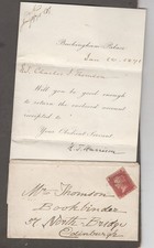 1875  BUCKINGHAM PALACE LETTER-FROM H.T.HARRISON (PALACE CORRESPONDENT) picture
