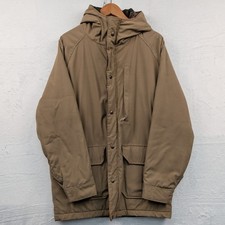 VTG Chatham Run by Woolrich Jacket Men's L Tan Flannel Lined Parka USA Zip 80s picture