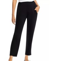 XXL) NWT EILEEN FISHER Black SLIM ANKLE Slouchy Pant Pockets picture