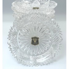 Vintage E&R Golden Crown Lead Crystal Coasters Set of 9 West Germany 4