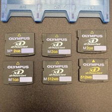 Lot Of 6 Olympus xD Picture Card- M+ 2GB, 2x M 2GB, M 1GB, M 512MB, 512MB Tested picture