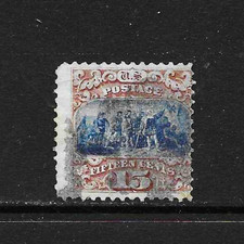 US Scott #118 used Brown &Blue 15 cent 