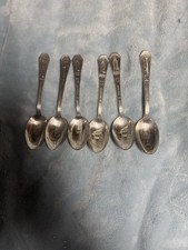 1933 1934 Chicago Worlds Fair Century Of Progress Silverplate Sooons Lot Of 6 picture