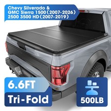 6.6FT Hard Tri-Fold Tonneau Cover Truck Bed for 07-26 Silverado/Sierra 1500 picture