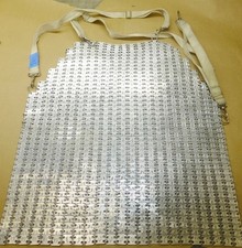 Vtg French Super Lamex Butcher's Apron Metal Mesh Chainmail Steampunk 22L x 21w picture