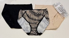 SOMA Medium Vanishing Tummy High Leg Brief Panty 3 Pack Peaceful Palms NEW N Bag picture