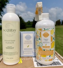 Scentsy- Counter Cleaner, Dish soap and Laundry Sheets NEW/Sealed Whiff Box picture