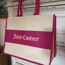 Juicy Couture Fragrances Pink Logo Tote Bag Beach Shopping Purse School Promo picture