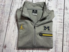 Mens Jordan Sweater Sz Large UofM Michigan Wolverines 1740 picture