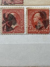 Us Post 1895 Stamp George Washington Two Cent Red Very Rare Vintage picture