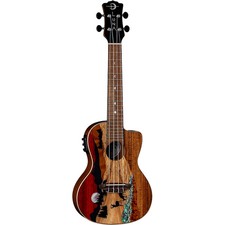 Luna Guitars Vista Deer Tropical Wood Concert Acoustic-Electric Ukulele Gloss picture