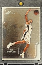TIM DUNCAN RARE SILVER FOIL 2003 FLEER FLAIR INVESTMENT CARD SPURS LEGEND GOAT B picture
