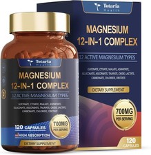 Totaria 12-in-1 Magnesium Complex 700mg – 120 Capsules picture