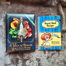 Morris Press Cookbooks A Slice of Heaven 100th Anni + Roarin Good Recipe Samples picture