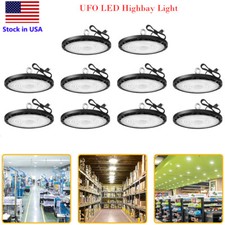 10 Pack 100W UFO LED High Bay Light Shop Industrial Commercial Factory Warehouse picture
