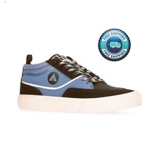 NEW* Genuine Airwalk Men's Skate Shoes Freestyle Mid Top Skateboard Blue Black picture