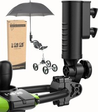 10L0L Heavy Duty Golf Push Cart Umbrella Holder, Aluminium Alloy Base Black picture