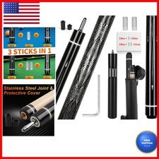 IIQ Pool Cue 2 Piece 19-21oz 58 inch Canadian Maple Wood Billiard Stick picture