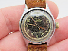 Vintage men's mechanical wristwatch Eska Waterproof Military Swiss Made running picture