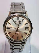 Vtg Citizen Crystal Seven 21J Automatic Day Date Men's Watch 51-7892 Untested picture