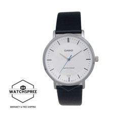 Casio Men's Analog Black Leather Strap Watch MTPVT04L-7E MTP-VT04L-7E picture