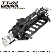 Custom Aluminum Lower Gearbox with Carbon Chassis kit for TAMIYA TT-02 Chassis picture