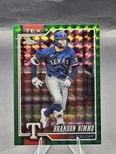 2026 Topps Chrome Brandon Nimmo Green Geometric Refractor #/99 Rangers picture
