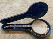 Vintage 1923 Paramount Style F Tenor Banjo Wm L Lange w/ Original Case *WOW* picture